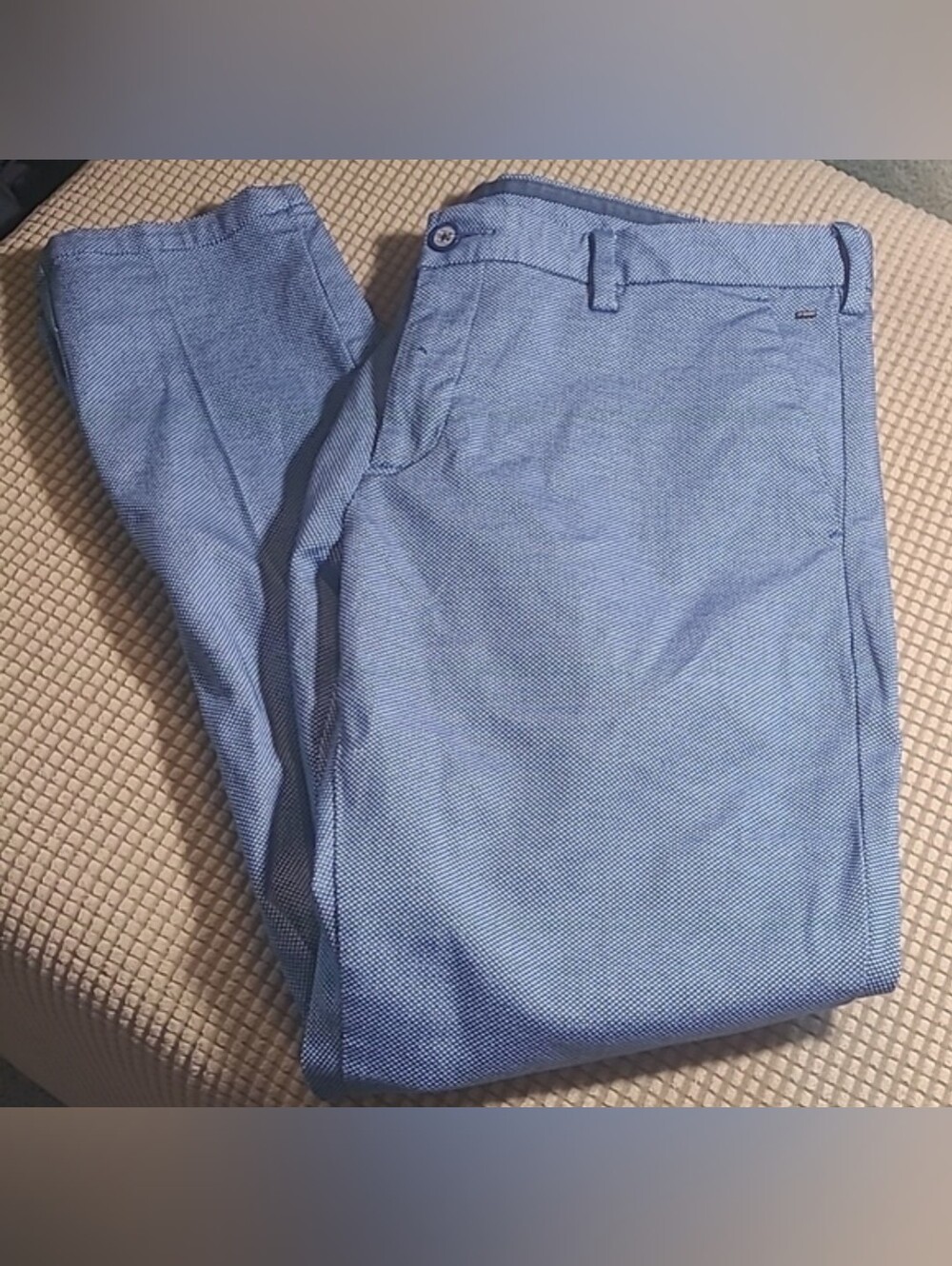 Louis Philippe Authentic Sports wear India Mens 36 tapered blue dress slacks